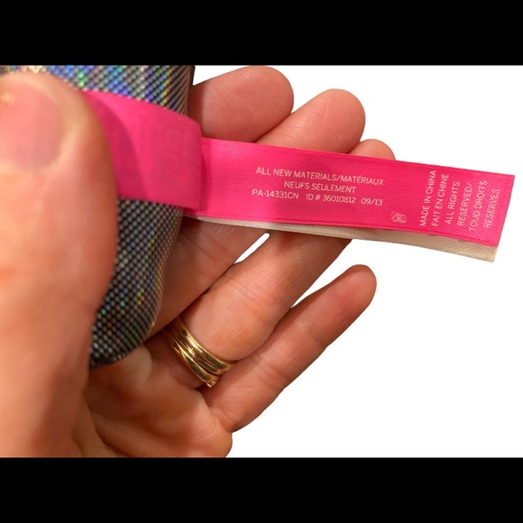 PINK Victoria's Secret Metallic Silver Plush Dog (2013) - Picture 5 of 7